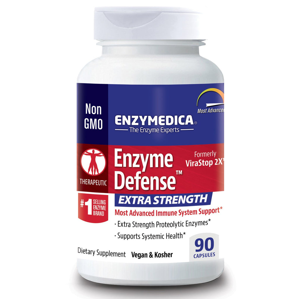 Enzymedica、酵素防御、エクストラストレングス、90 カプセル