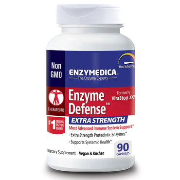 Enzymedica, enzymverdediging, extra sterkte, 90 capsules