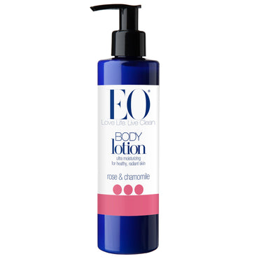 EO Products, loción corporal, rosa y manzanilla, 8 fl oz (236 ml)