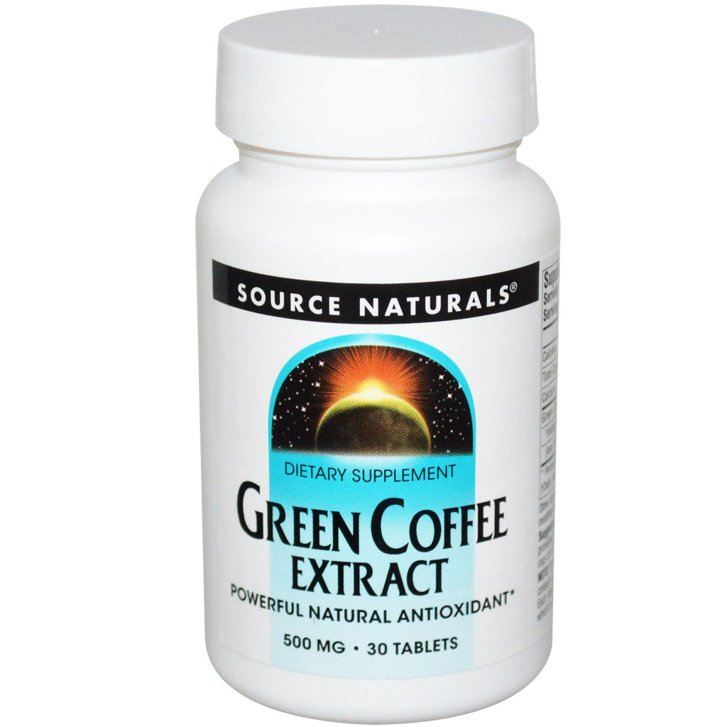 Source Naturals, estratto di caffè verde, 500 mg, 30 compresse