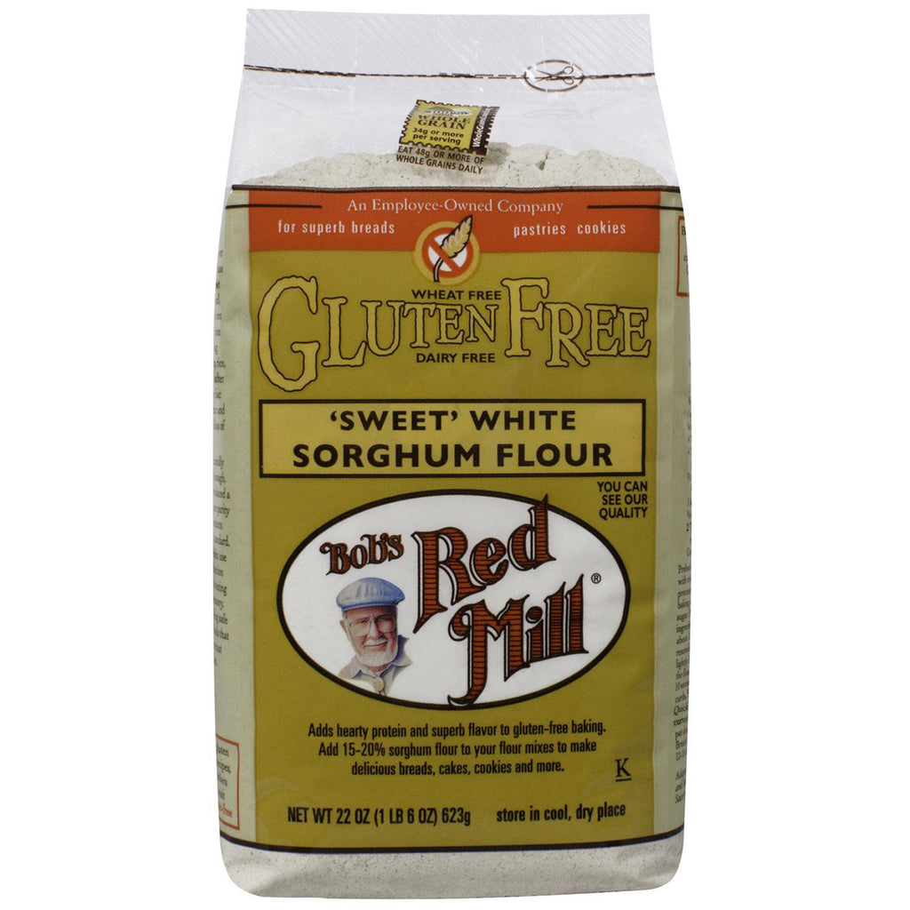 Bob's Red Mill, "Sweet" White Sorghum Flour, Glutenfri, 22 oz (623 g)