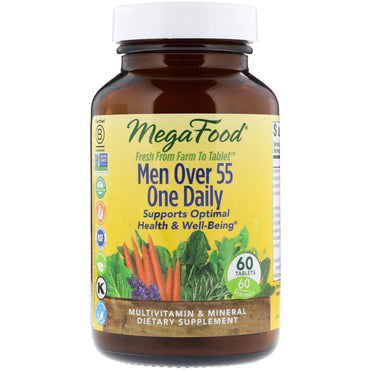 MegaFood, hombres mayores de 55 años, una dosis diaria, 60 tabletas