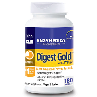 Enzymedica, Digest Gold, med ATPro, 180 kapsler