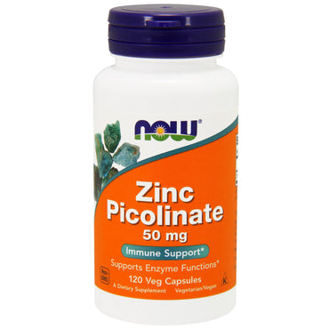 Now Foods, Picolinate de zinc, 50 mg, 120 capsules végétales
