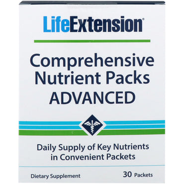 Extensión de vida, paquetes integrales de nutrientes avanzados, 30 paquetes