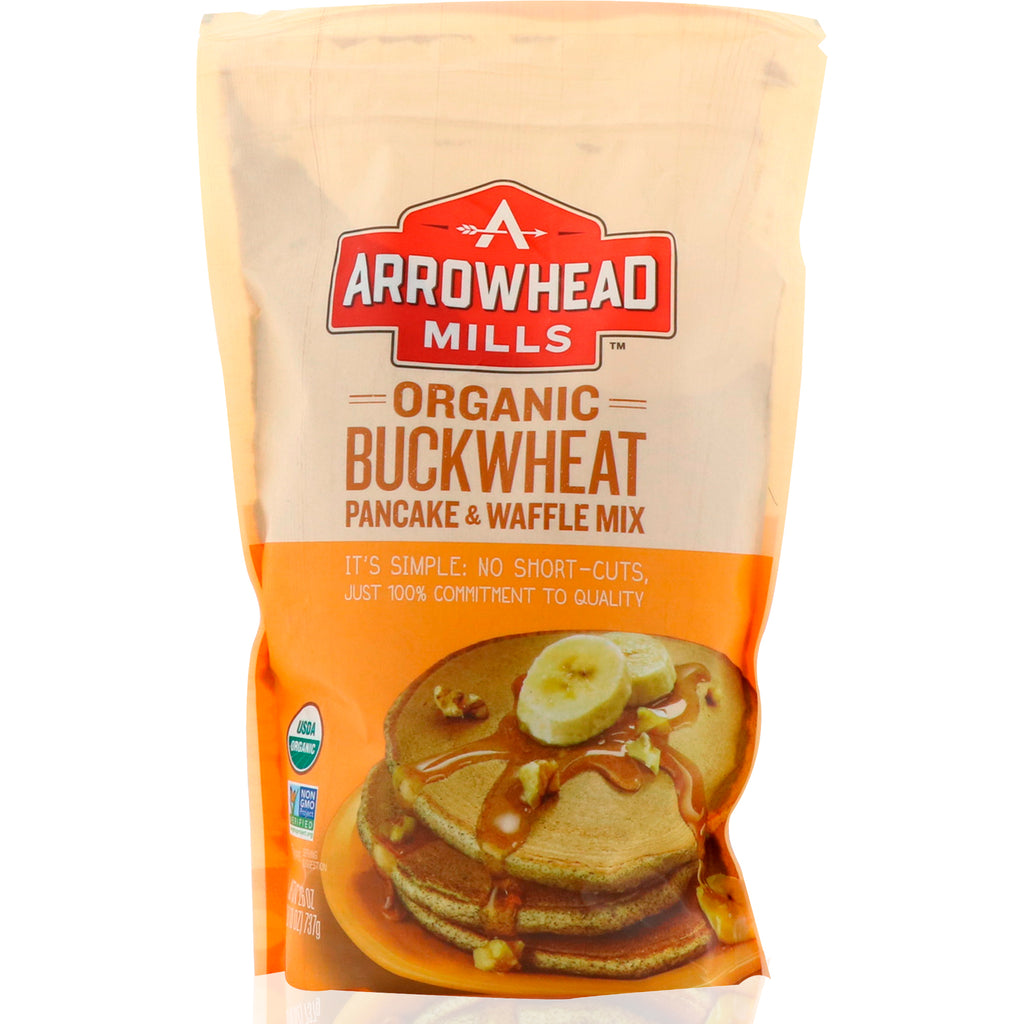 Arrowhead Mills, mezcla de trigo sarraceno, panqueques y gofres, 26 oz (737 g)