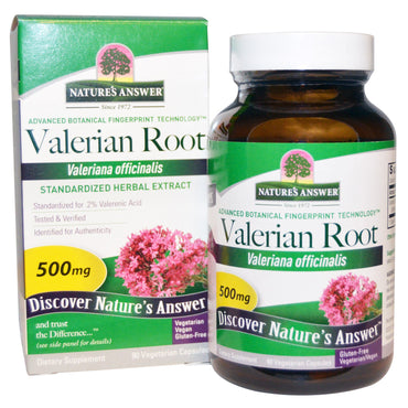 Nature's Answer, Raiz de Valeriana, 500 mg, 90 Cápsulas Vegetarianas