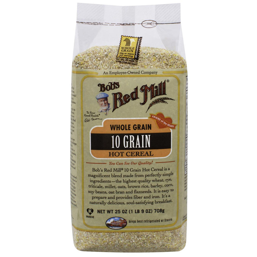 Bob's Red Mill, Cereal Quente de 10 Grãos, Grãos Integrais, 708 g (25 onças)