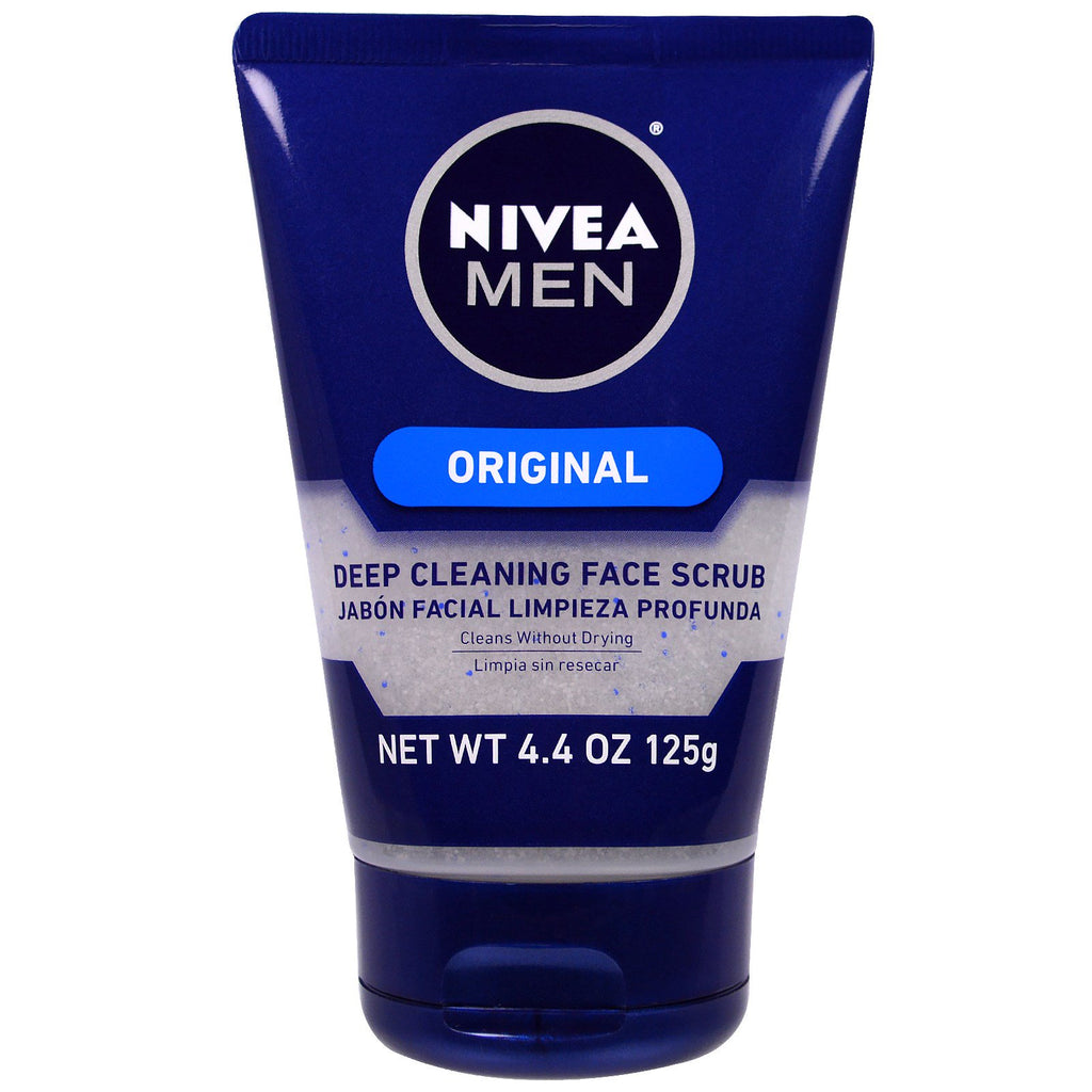 Nivea, Men, Deep Cleaning Face Scrub, מקורי, 4.4 אונקיות (125 גרם)