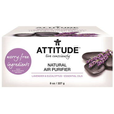 ATTITUDE, Natural Air Purifier, Lavender / Eucalyptus Essential Oils, 8 oz (227 g)