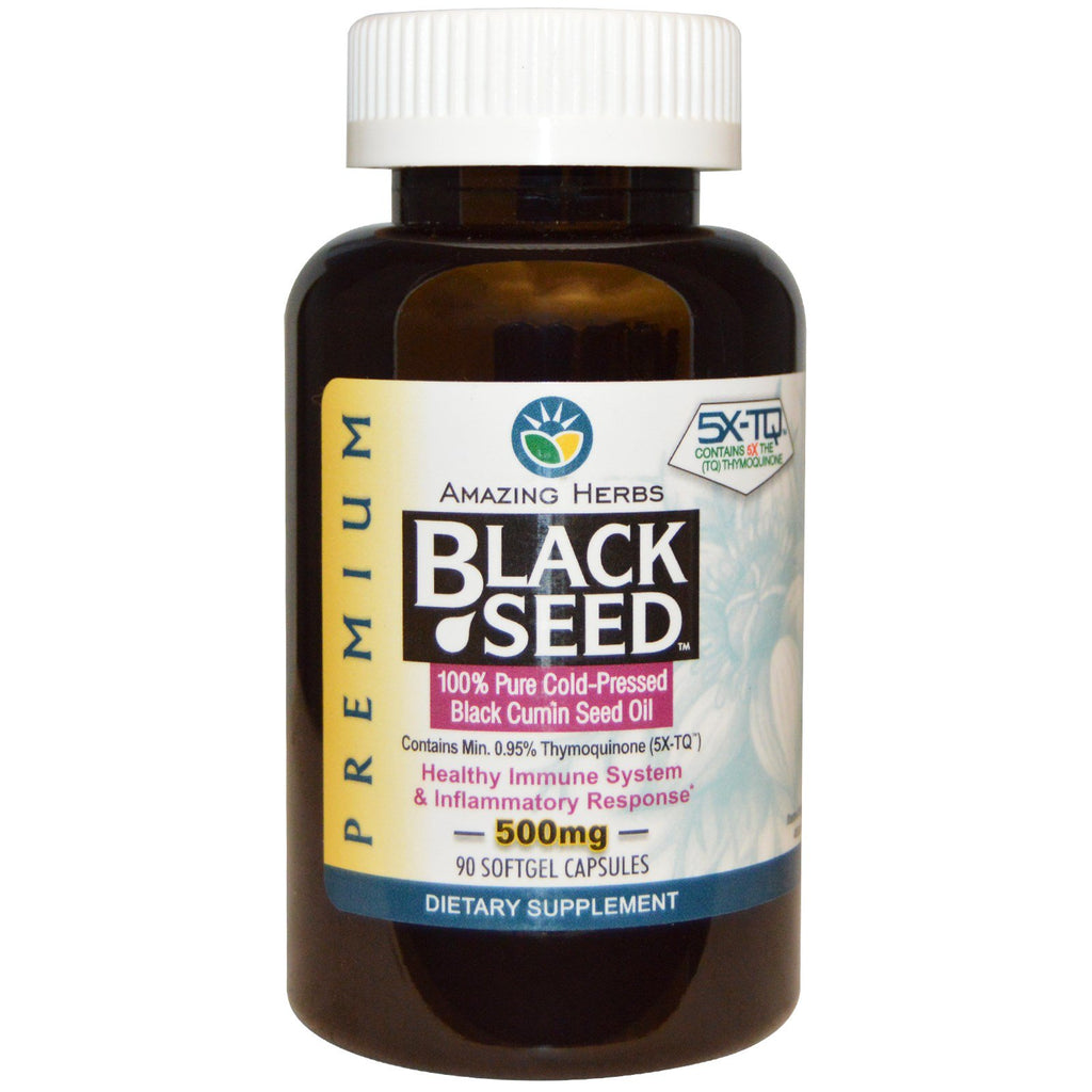 Ierburi uimitoare, semințe negre, 500 mg, 90 capsule moale
