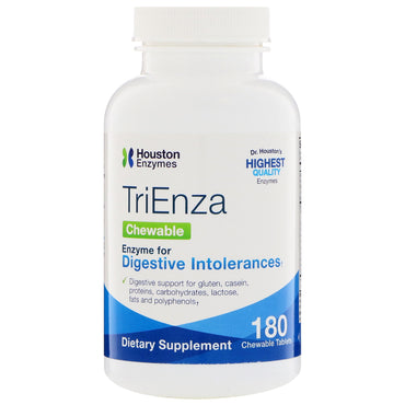 Houston Enzymes, TriEnza masticable, 180 tabletas masticables