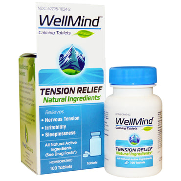 MediNatura, Tabletas calmantes WellMind, alivio de la tensión, 100 tabletas