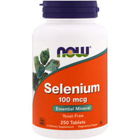 Now Foods, Sélénium, Sans levure, 100 mcg, 250 comprimés