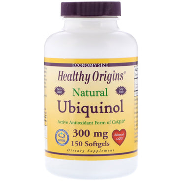 Healthy Origins, Ubiquinol (Kaneka Q+), 300 mg, 150 cápsulas blandas