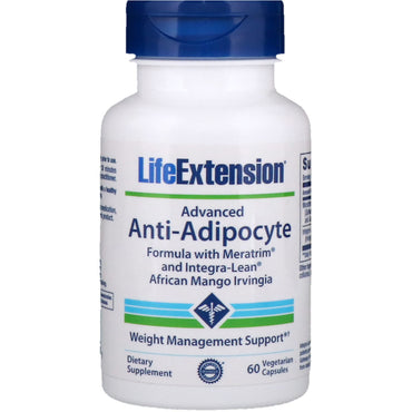Life Extension, Fórmula avanzada antiadipocitos con Meratrim e Integra-Lean African Mango Irvingia, 60 cápsulas vegetarianas
