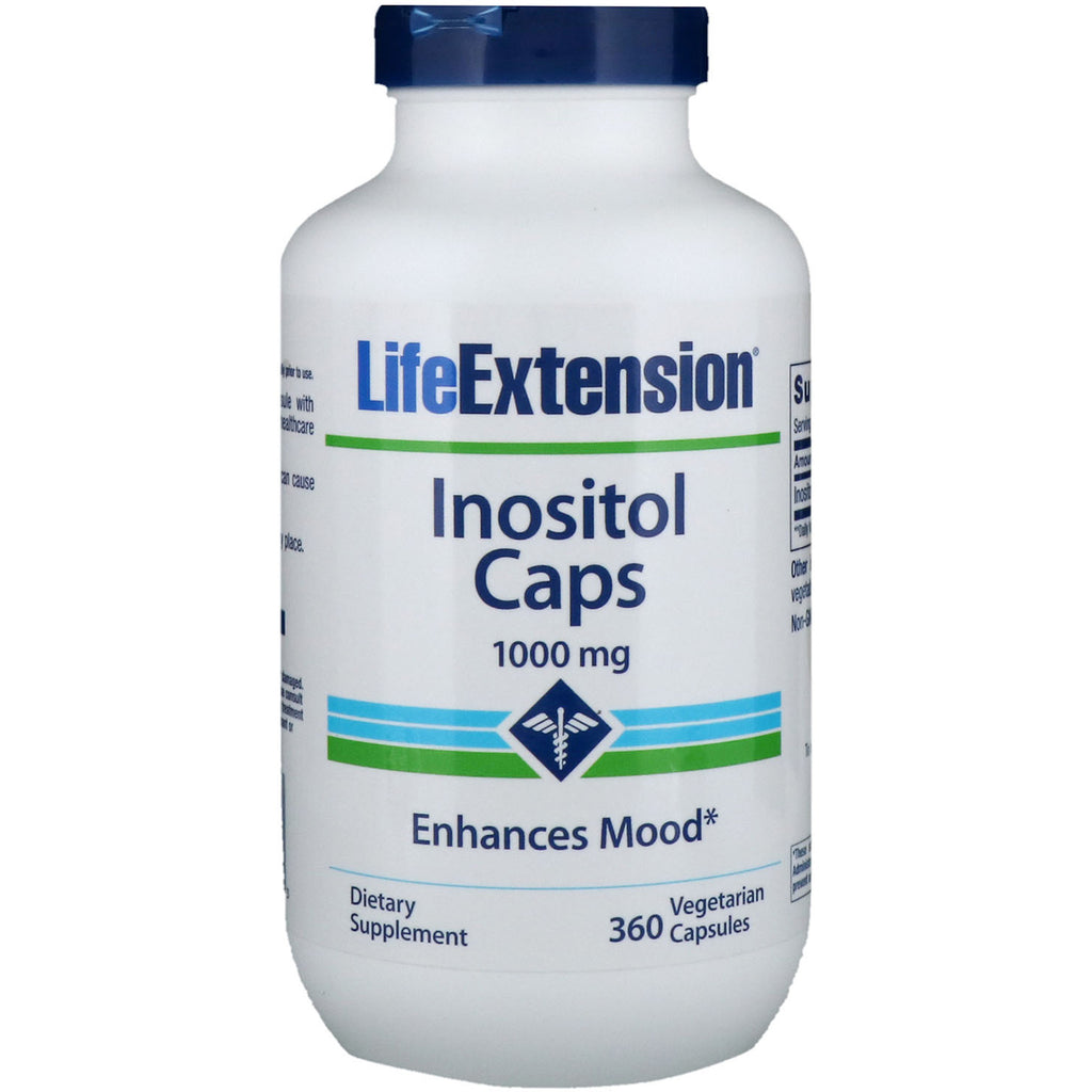 Life Extension, Cápsulas de inositol, 1000 mg, 360 cápsulas vegetales