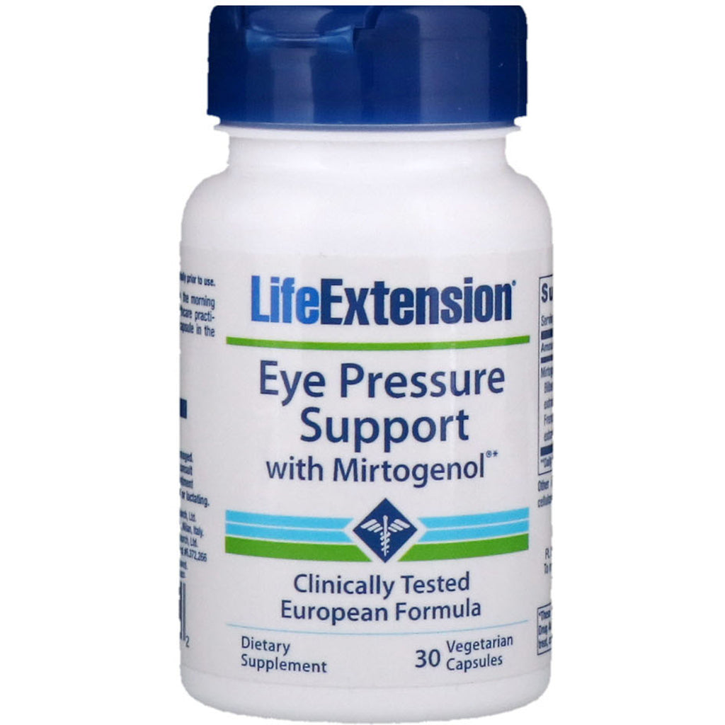 Life Extension, دعم ضغط العين باستخدام الميرتوجينول، 30 كبسولة نباتية