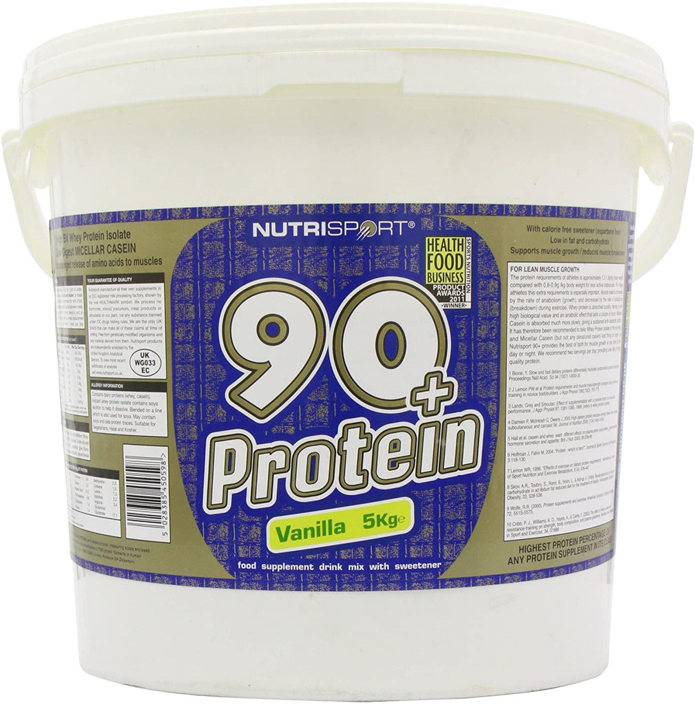 Nutrisport 90+ proteína vegana 5kg baunilha