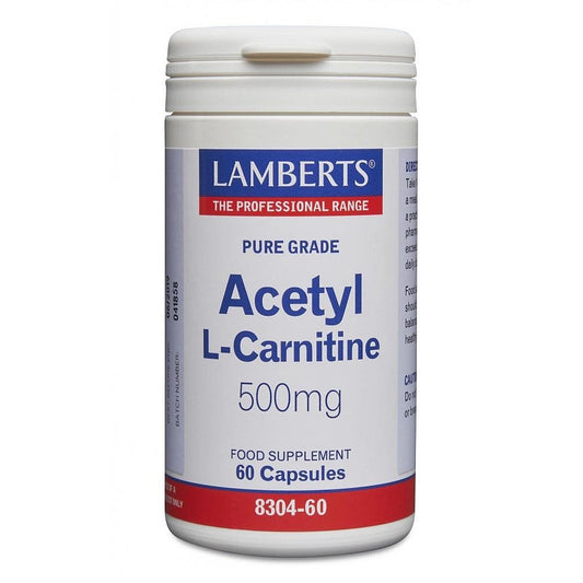 Acetil L-carnitina Lamberts 500 mg, 60 capsule