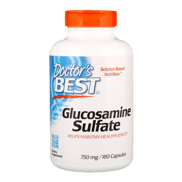 Doctor's Best, Best Glucosamine Sulfate, 750 mg, 180 Capsules