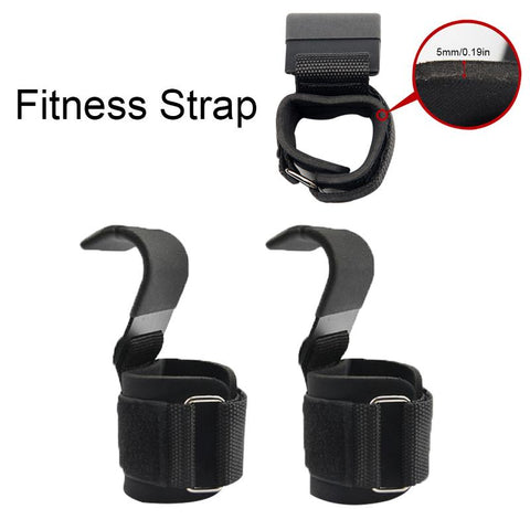 2Pcs Weight Lifting-Hook Hand-Bar Wrist Straps Glove Weightlifting Strength Training Gym Fitness Hook Weight Lifting Gloves
