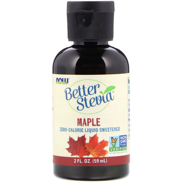 Now Foods, Better Stevia, Zero-Calorie Flydende sødemiddel, Maple, 2 fl oz (59 ml)