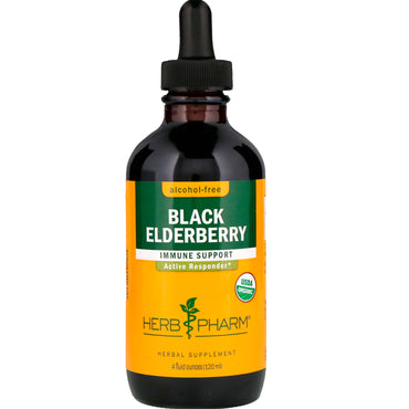 Herb Pharm, نبات البلسان الأسود، خالي من الكحول، 4 أونصة سائلة (120 مل)