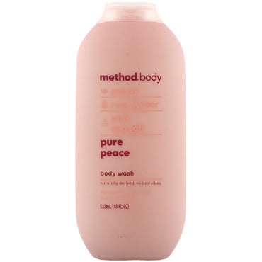 Method, Body, Płyn do mycia ciała, Pure Peace, 18 uncji (532 ml)
