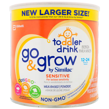 סימילאק, משקה לפעוטות, Go & Grow, רגיש, 12-24 חודשים, 23.2 אונקיות (661 גרם)