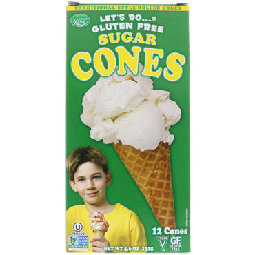 Edward & Sons, Let's Do, Cones de Açúcar Sem Glúten, 12 Cones, 132 g (4,6 oz)
