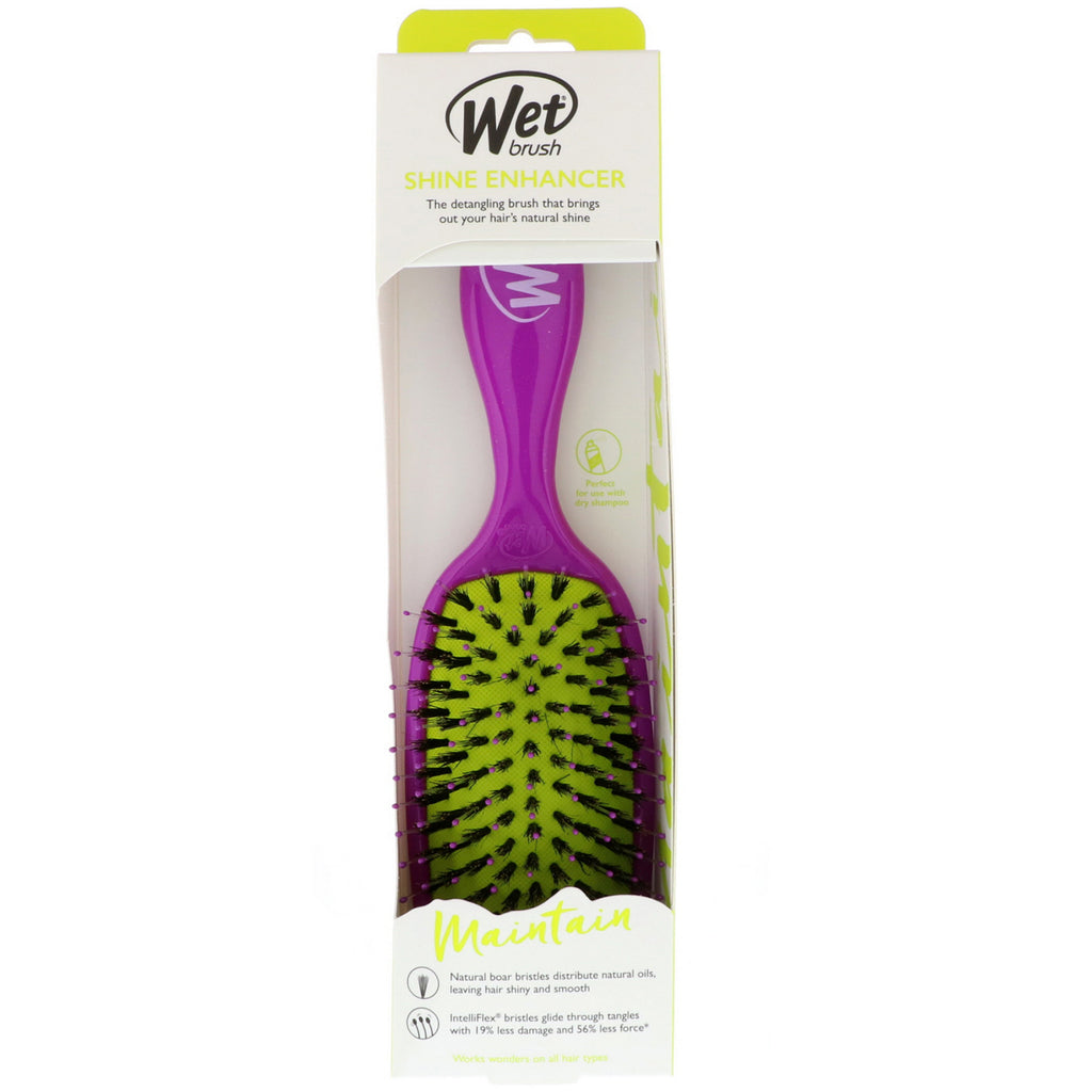 Wet Brush, Brocha para potenciar el brillo, Mantenimiento, Púrpura, 1 brocha