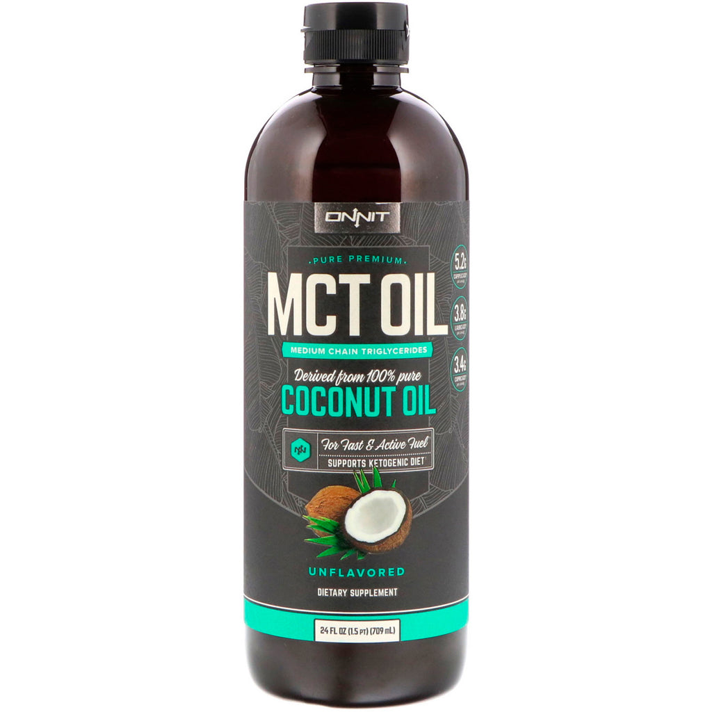 Onnit, MCT-olje, uten smak, 24 fl oz (709 ml)