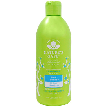 Nature's Gate, Après-shampoing, enrichissant, végétalien, biotine + bambou, 18 fl oz (532 ml)