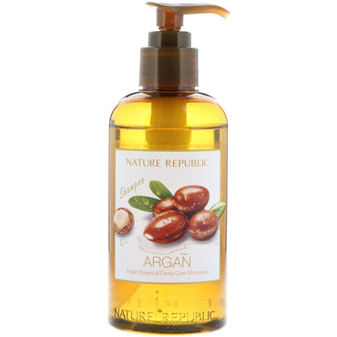 Nature Republic, Șampon pentru îngrijire profundă Argan Essential, 10,13 fl oz (300 ml)