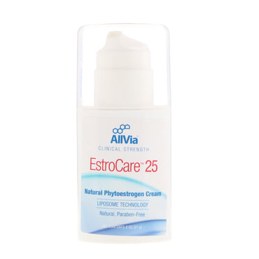 AllVia, EstroCare 25, naturlig fytoøstrogencreme, 2 oz (57 g)
