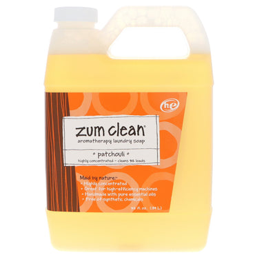 Indigo Wild, Zum Clean, jabón para lavar ropa con aromaterapia, pachulí, 32 fl oz (0,94 L)