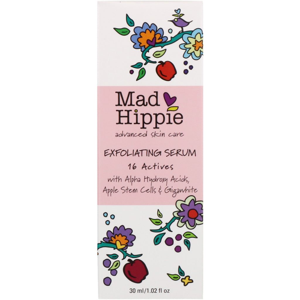 Mad Hippie Skin Care Products، مصل التقشير، 16 عنصرًا نشطًا، 1.02 أونصة سائلة (30 مل)