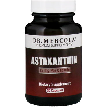 Dr. Mercola, Astaxantina, 12 mg, 30 cápsulas