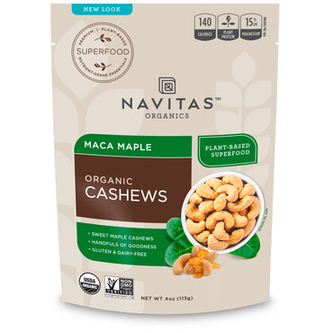 Navitas s, Cashewnøtter, Maca Maple, 4 oz (113 g)