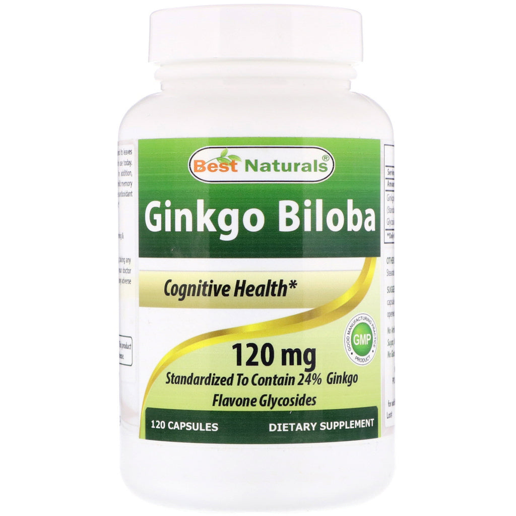 Best Naturals, Ginkgo Biloba, 120 mg, 120 gélules