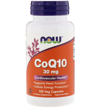Now Foods, CoQ10, 30 mg, 120 Cápsulas Vegetais