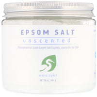 White Egret Personal Care, Epsom Salt, Unscented, 16 oz (454 g)