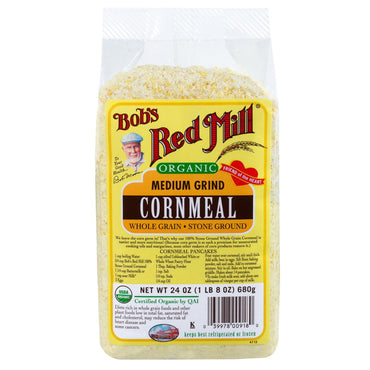 Bob's Red Mill, harina de maíz molida media, 24 oz (680 g)