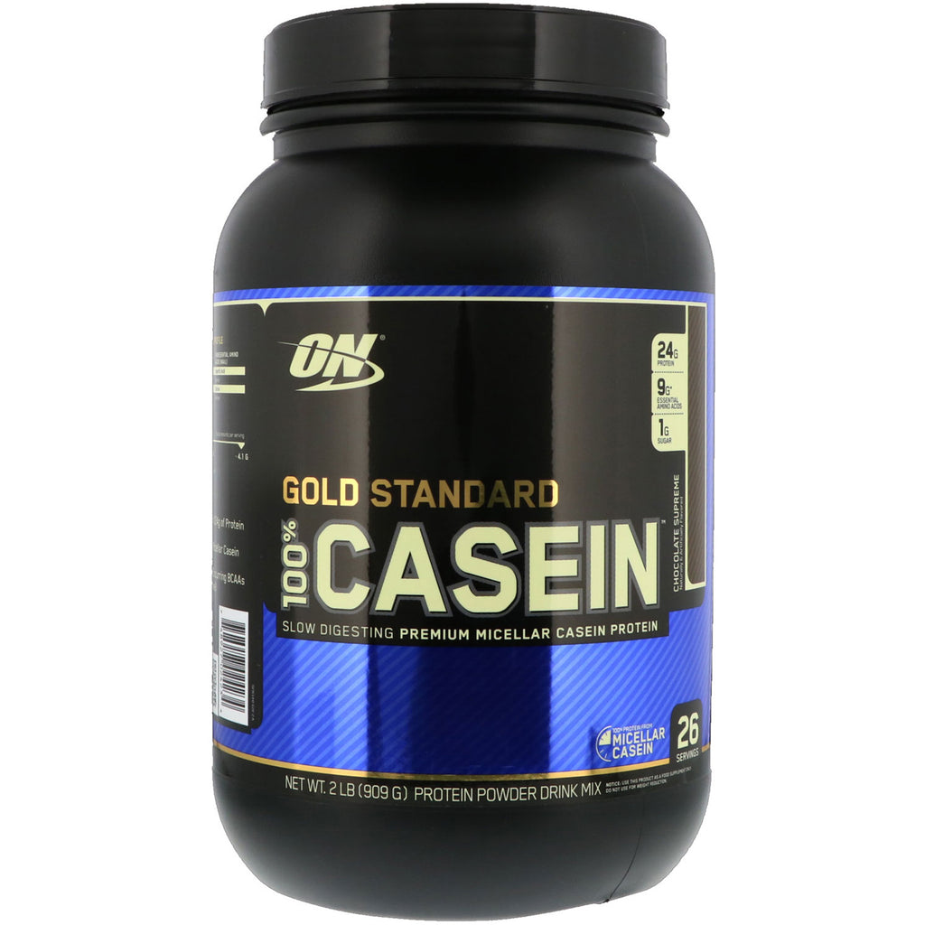 Optimum Nutrition, Gold Standard 100% cazeină, ciocolată supremă, 2 lb (909 g)