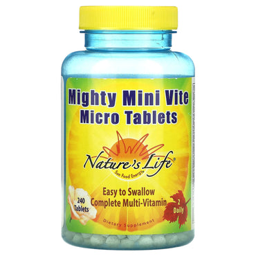 Nature's Life, Mighty Mini Vite, 240 micro tablete