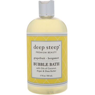Deep Steep, Baño de burbujas, Pomelo - Bergamota, 17 fl oz (503 ml)