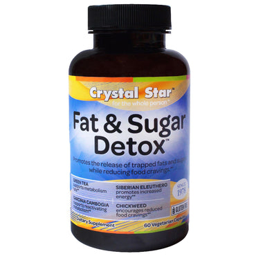 Crystal Star, desintoxicante de grasas y azúcar, 60 cápsulas vegetales