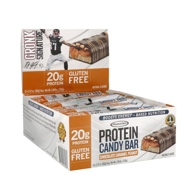 Muscletech Protein Candy Bar Chocolate Caramel Peanut 12 Bars 2,12 oz (60 g) styck