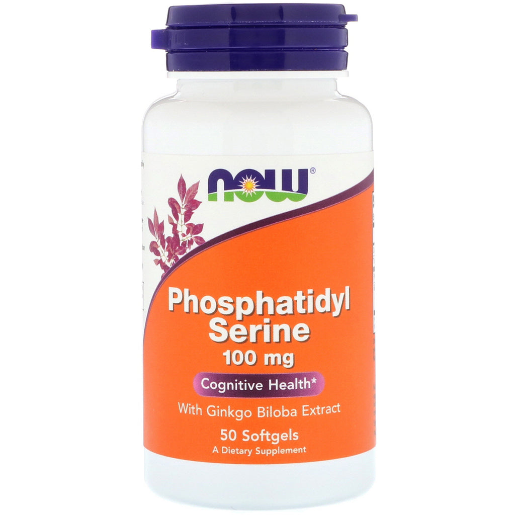 Now Foods, Phosphatidyl Serine, 100 מ"ג, 50 Softgels